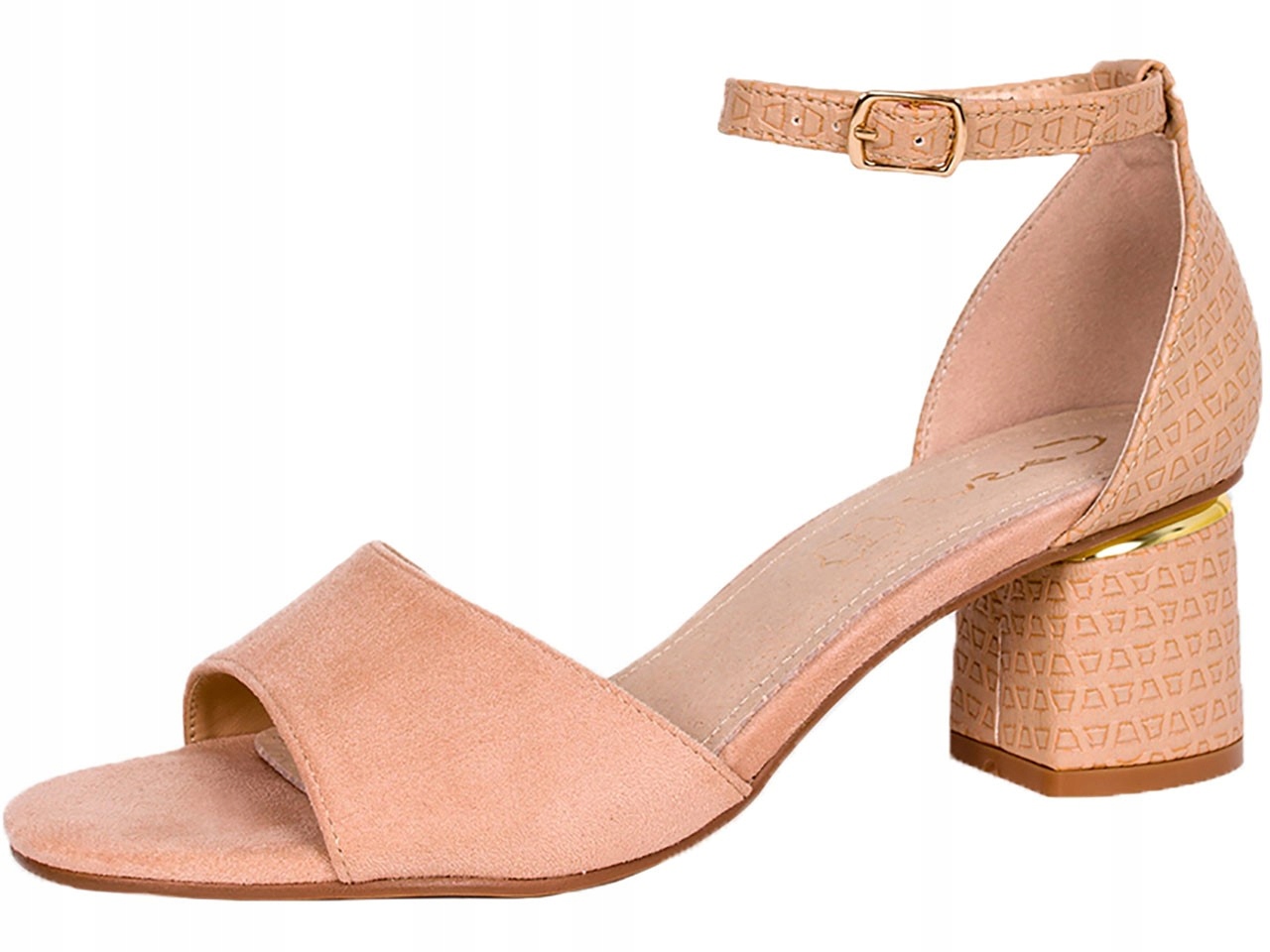 

Sandały Damskie Buty Na Słupku Wkładka Skóra r 37