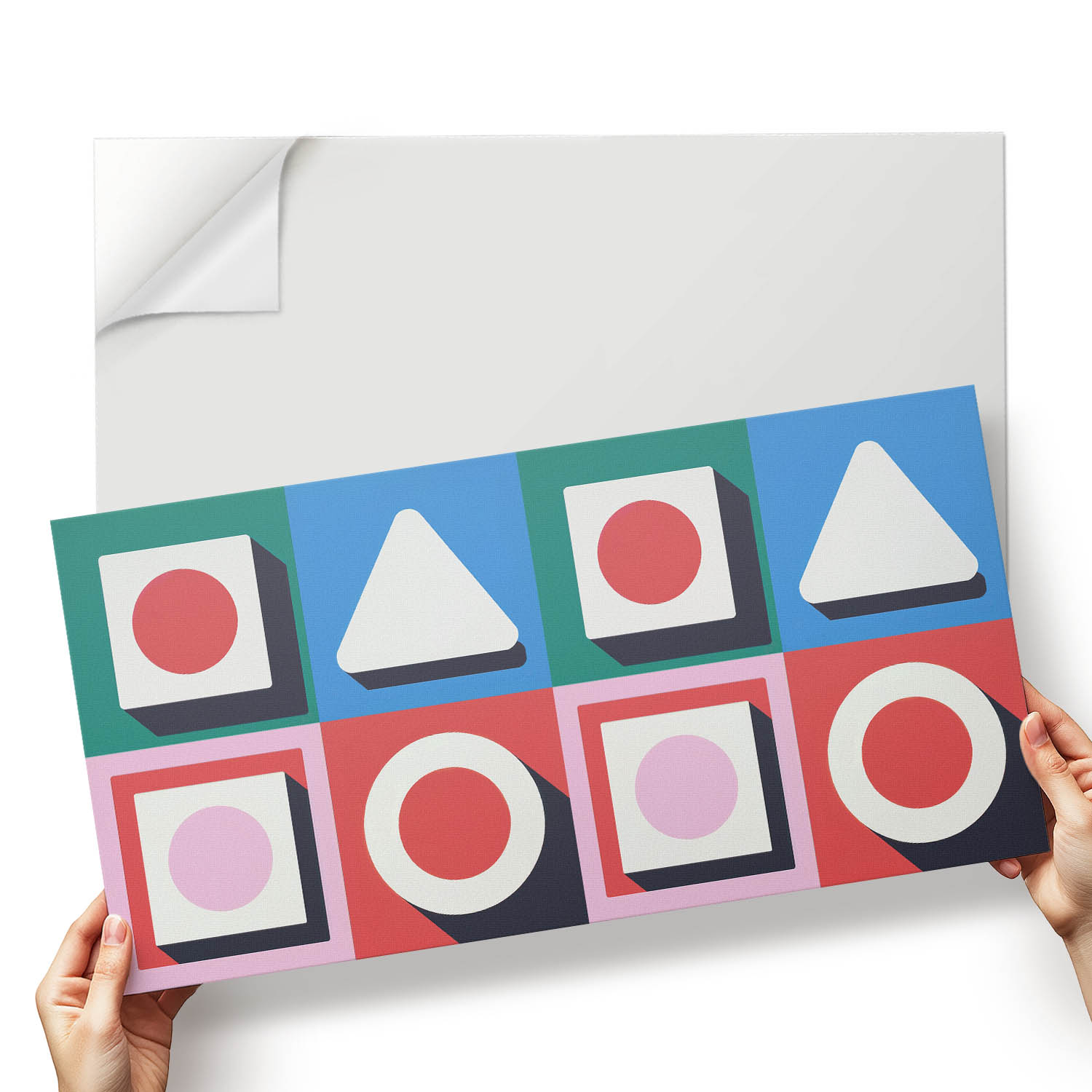 Vinylové samolepicí dlaždice Geometrický vzor s stíny 6x60x30 cm