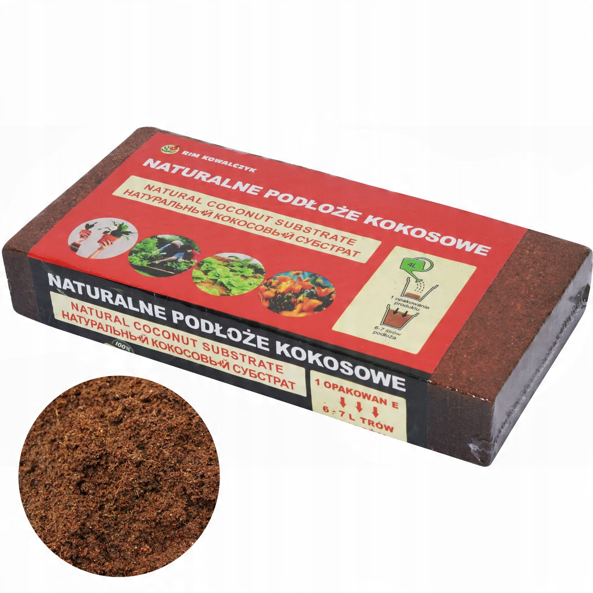 

Podłoże Kokosowe Włókno 100% Torf Brykiet 0,5kg