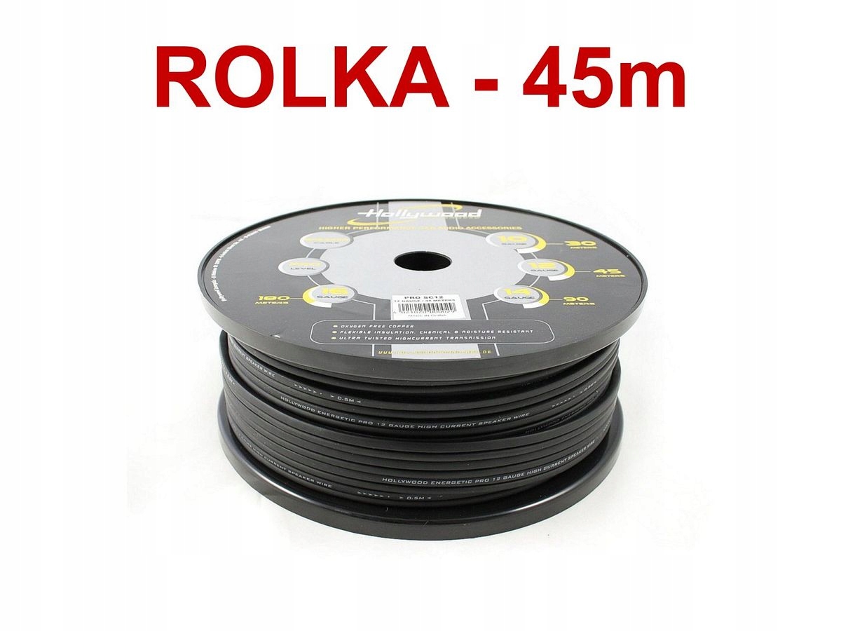 Hollywood Pro SC-12 – hlasitý kabel 2x3,5 mm2 /45 m