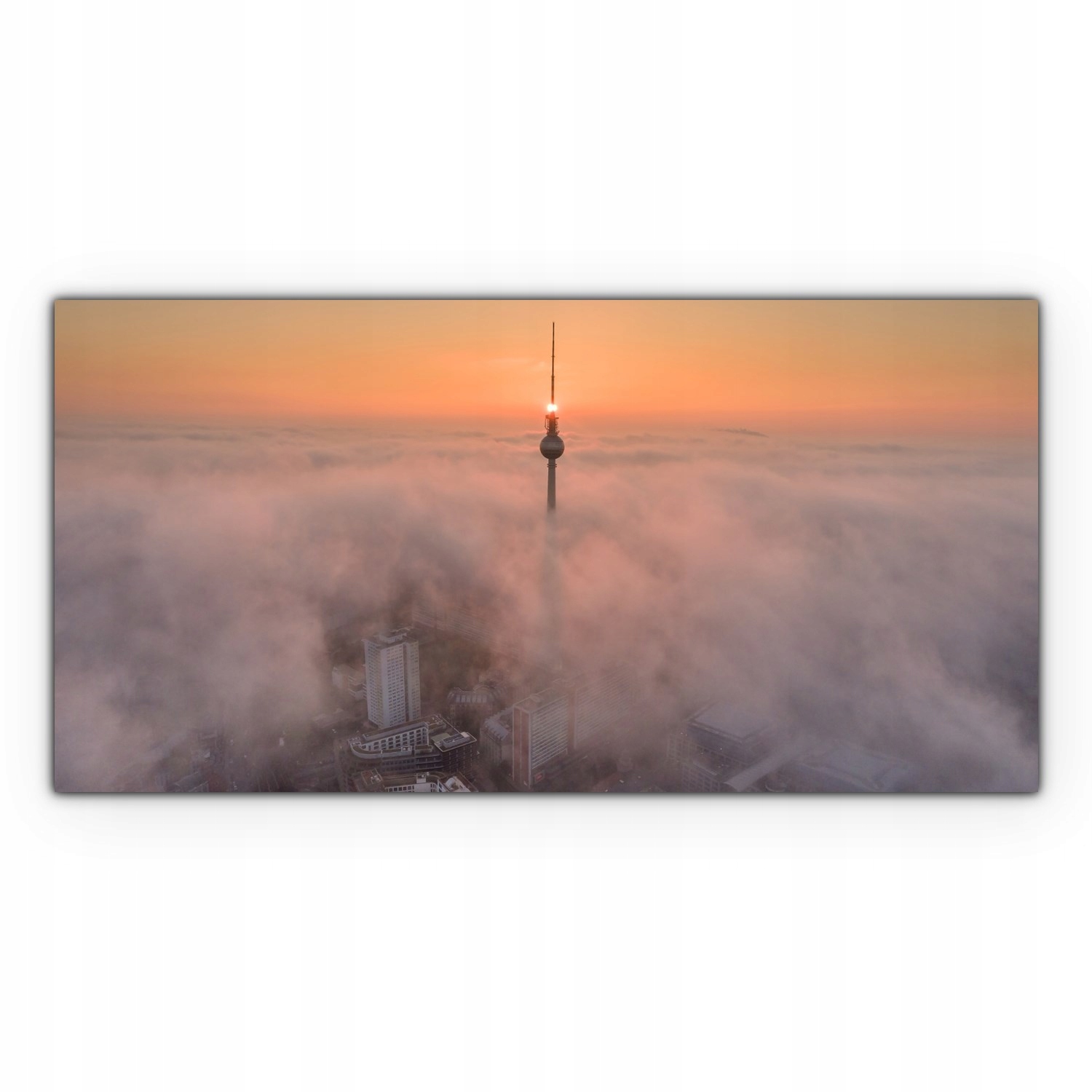 

Canvas na ramie ścienny 140x70 Wieża Zachód Słońca