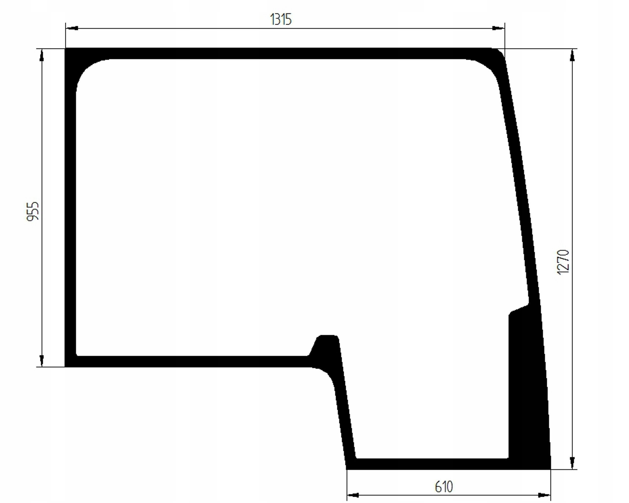 sklo bagr Cat boční pravý 342-3550