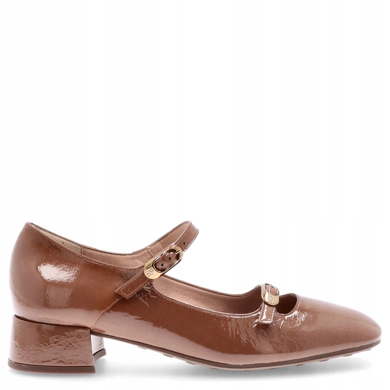 Lakované lodičky s proužky Hispanitas HI254207 Hnědé 39