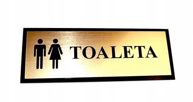 

Tabliczka, Wc, ,toaleta damska męska 26 x 10 cm
