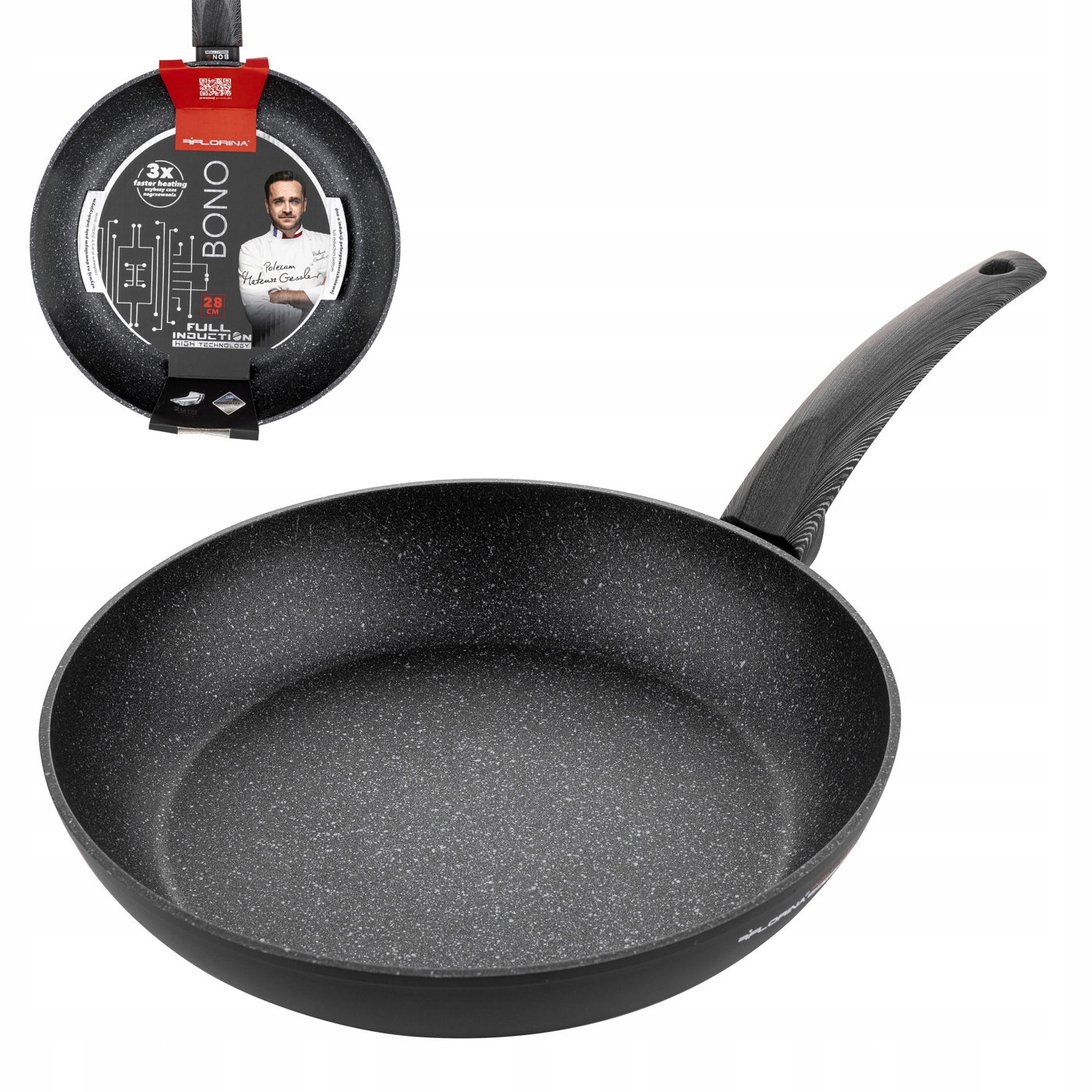 

Patelnia Bono Pełna Indukcja 28 cm