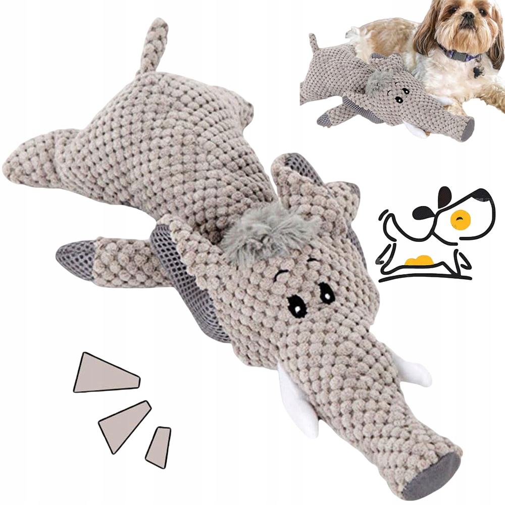 Levně Hračka Mazlíček Slon Pro Psa: Plyšová Přetahovadlo Plyšová Hračka Pro Psa S 130 G