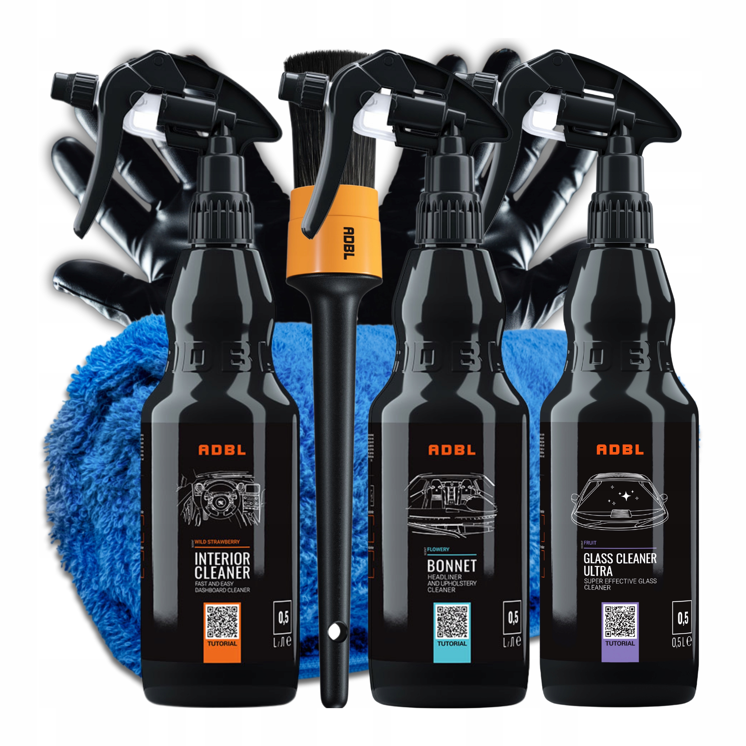 ZESTAW ADBL BONNET + INTERIOR + ULTRA GLASS DO DOKŁADNEGO CZYSZCZENIA AUTA