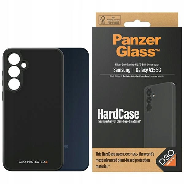 Etui PanzerGlass do Galaxy A35, Czarny,
