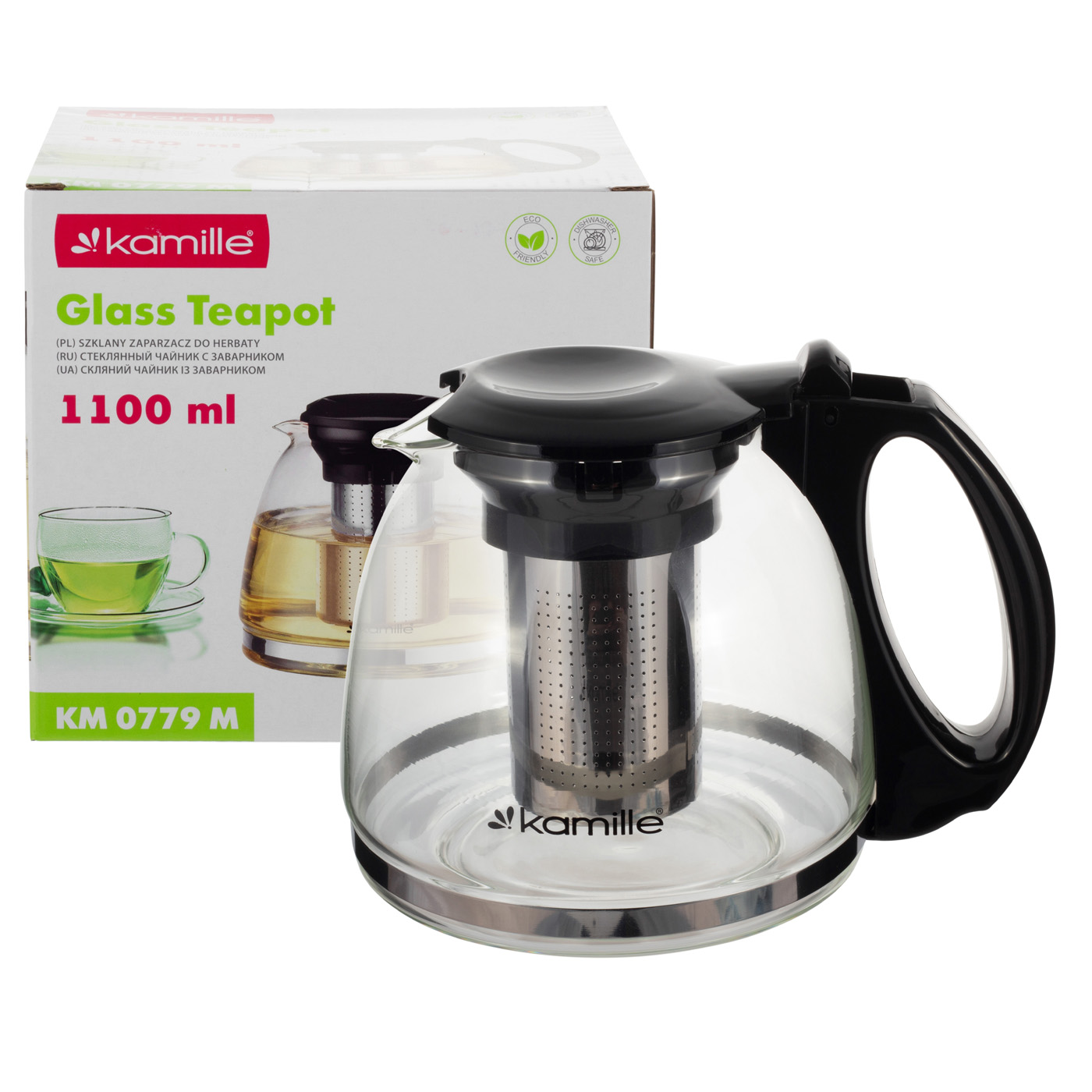 ZAPARZACZ HERBATY KAWY ZIÓŁ DZBANEK 1100 ML ZP20 Materiał szkło