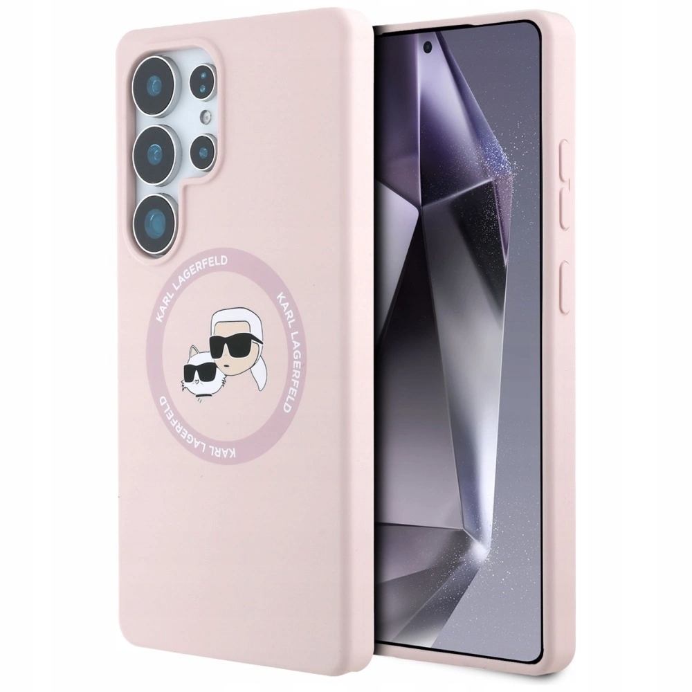 Pouzdro Karl Lagerfeld Silicone Double Heads And Circle MagSafe pro Samsung Galaxy