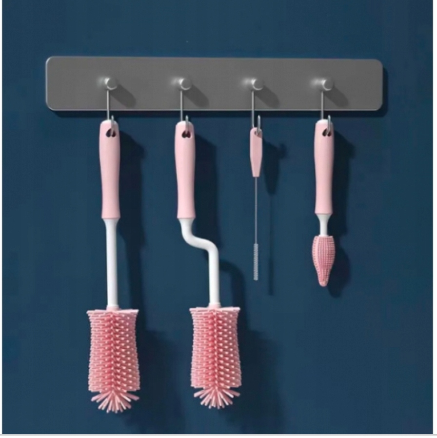 SZCZOTKI DO MYCIA BUTELEK SMOCZKÓW SILIKONOWA DO TERMOSU WAZONU ZESTAW 4SZT Kod producenta MB1