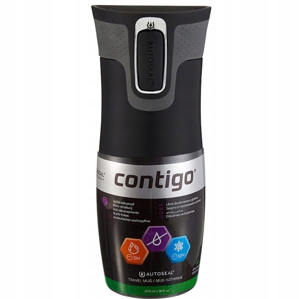 Contigo West Loop 2.0 470ML Kubek Termiczny Czarny Mat Oryginał