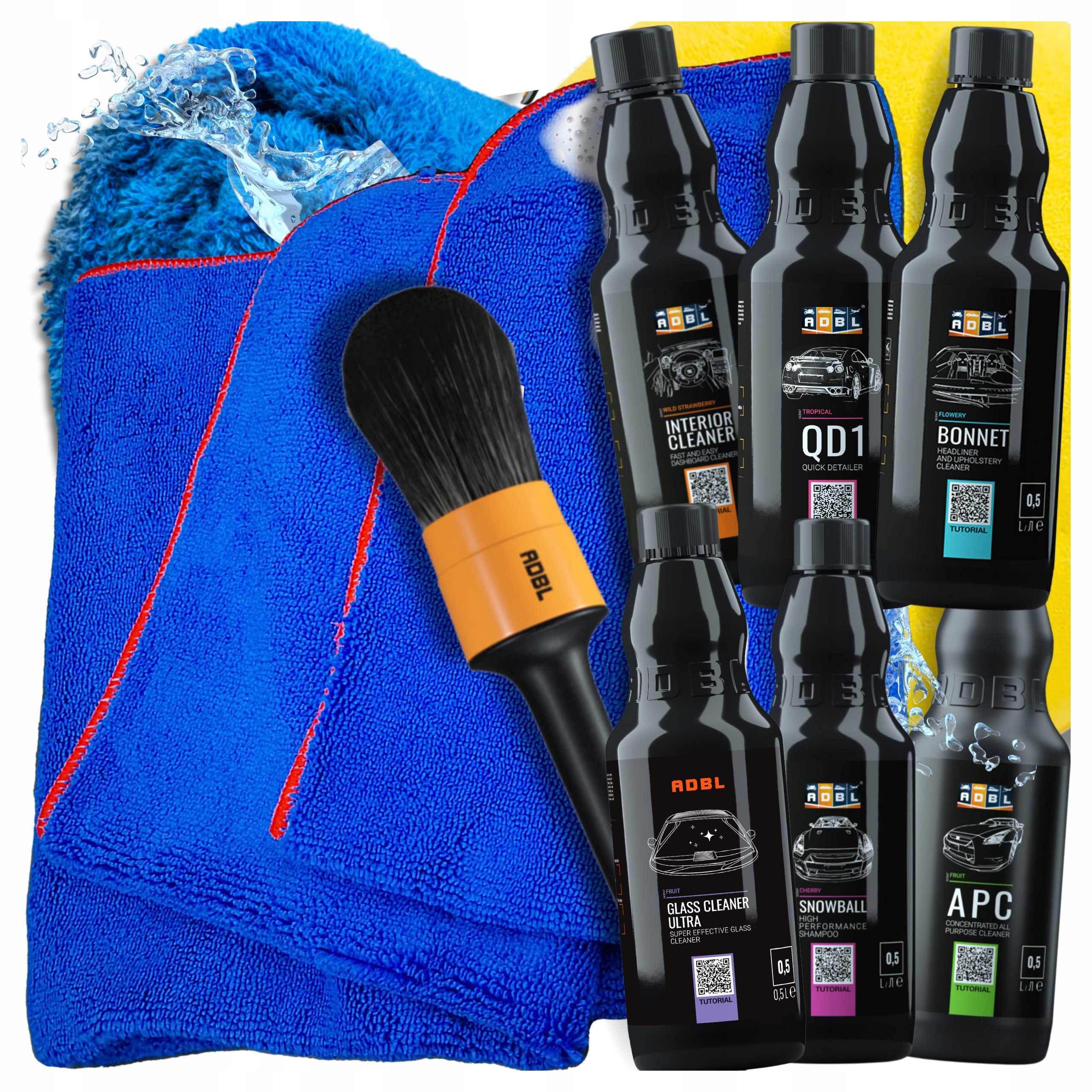Adbl Sada Autokosmetiky na čištění a mytí s ručníkem
