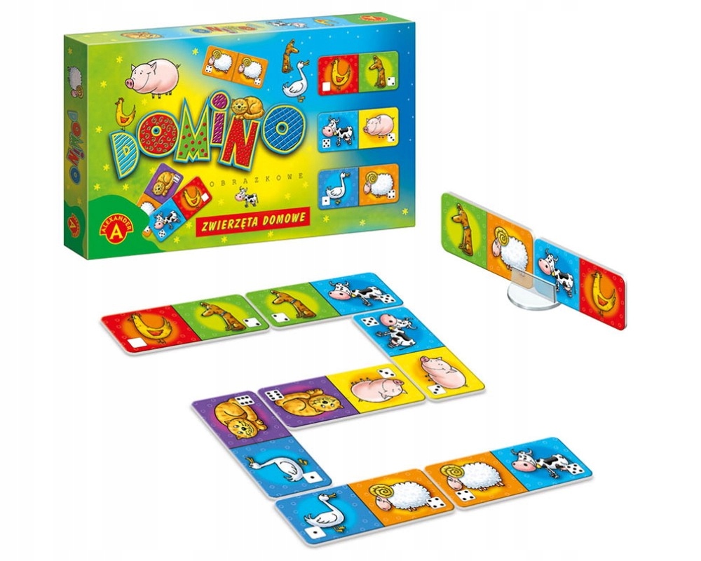 DOMINO OBRAZKOWE ZWIERZĘTA DOMOWE 4+ Marka Alexander