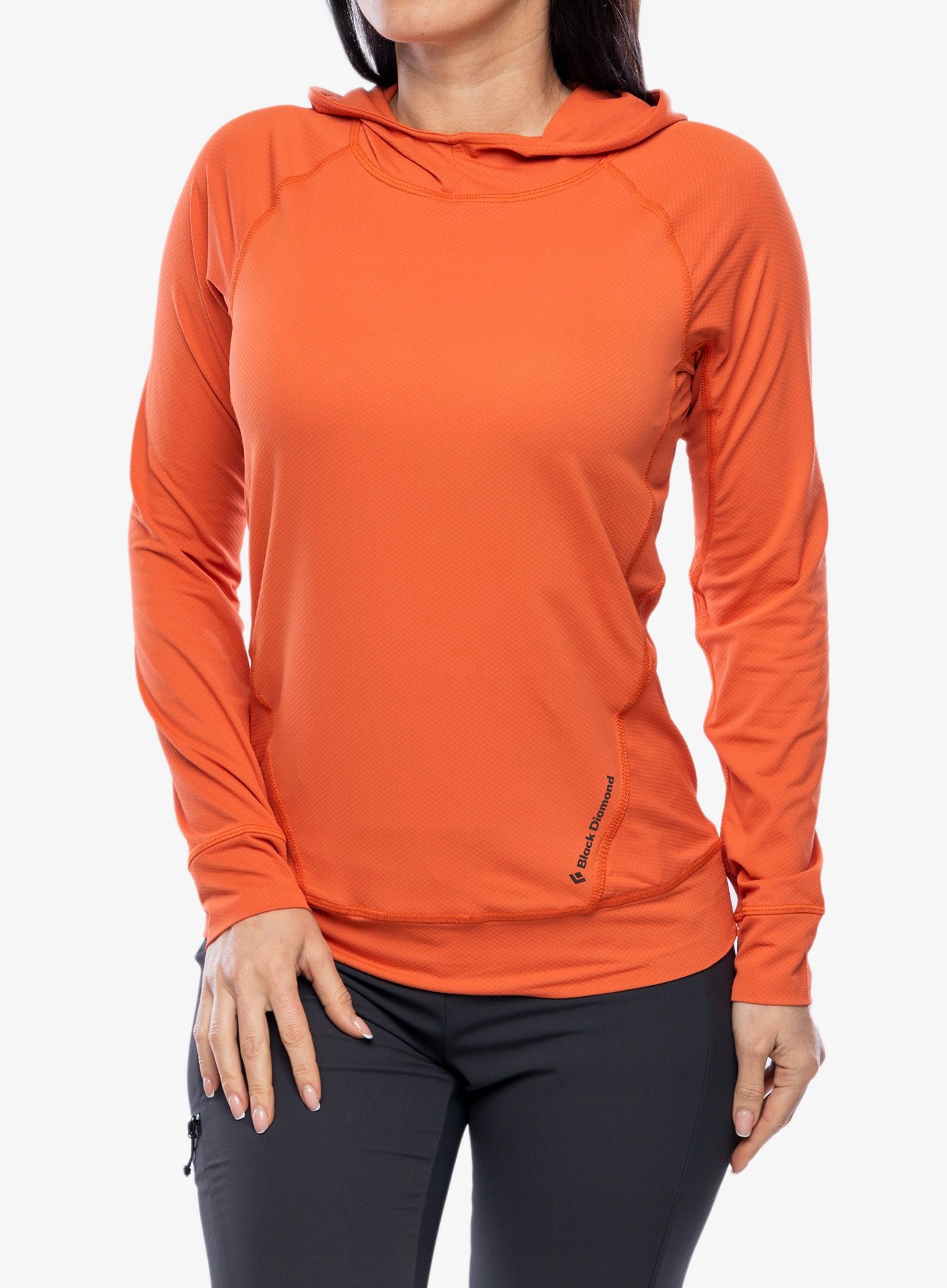 Bluza z kapturem damska Black Diamond Alpenglow Hoody baja sunrise Xs