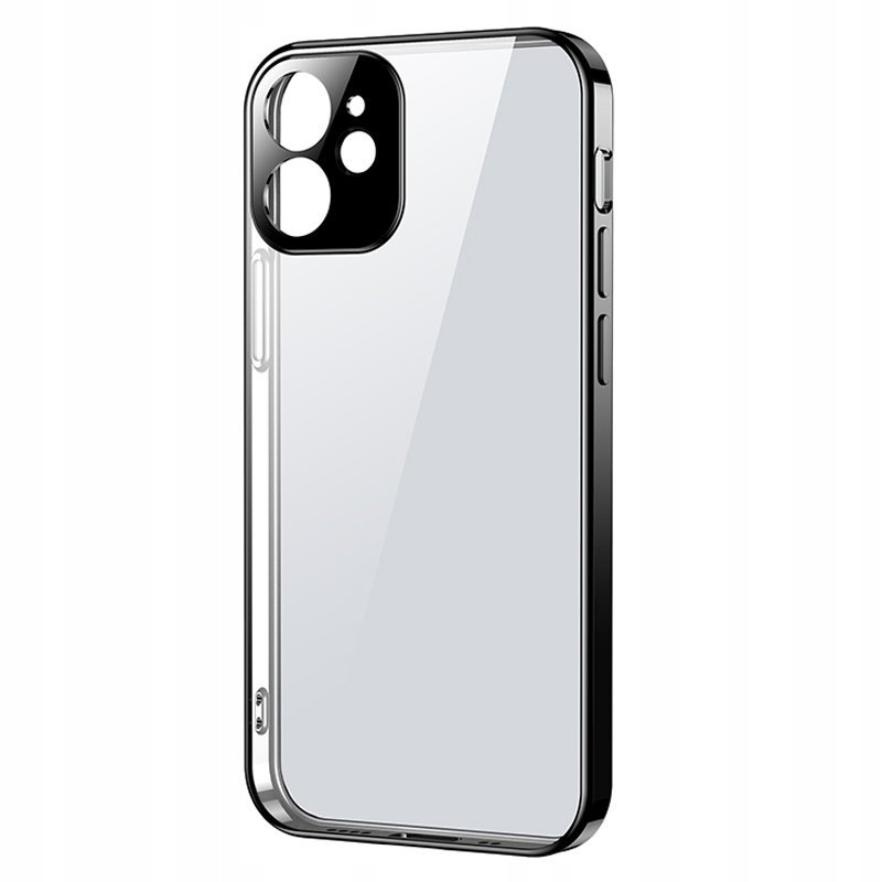 Ultra cienkie przezroczyste etui z metaliczną ramką do iPhone 12 mini
