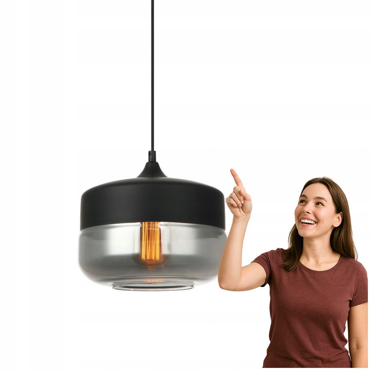 Závěsná lampa Molina MDM-2380/1 Bk+sg Italux