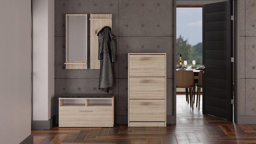 SZAFKA NA BUTY REGAŁ KOMODA SŁUPEK STOJAK NA OBUWIE MEBLE DĄB SONOMA 60 cm Szerokość mebla 60 cm