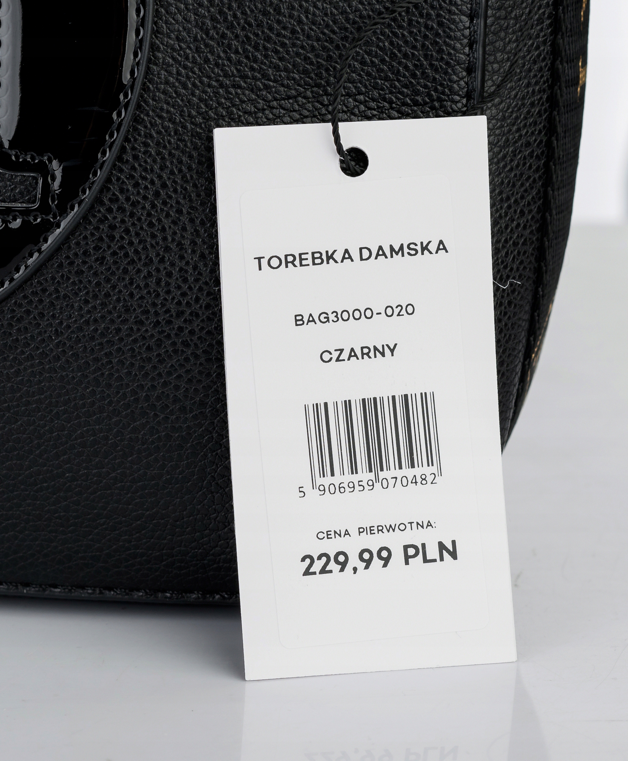 MONNARI Torebka na ramię LISTONOSZKA Pojemna PASEK LOGO PREMIUM Kolor okuć złoty