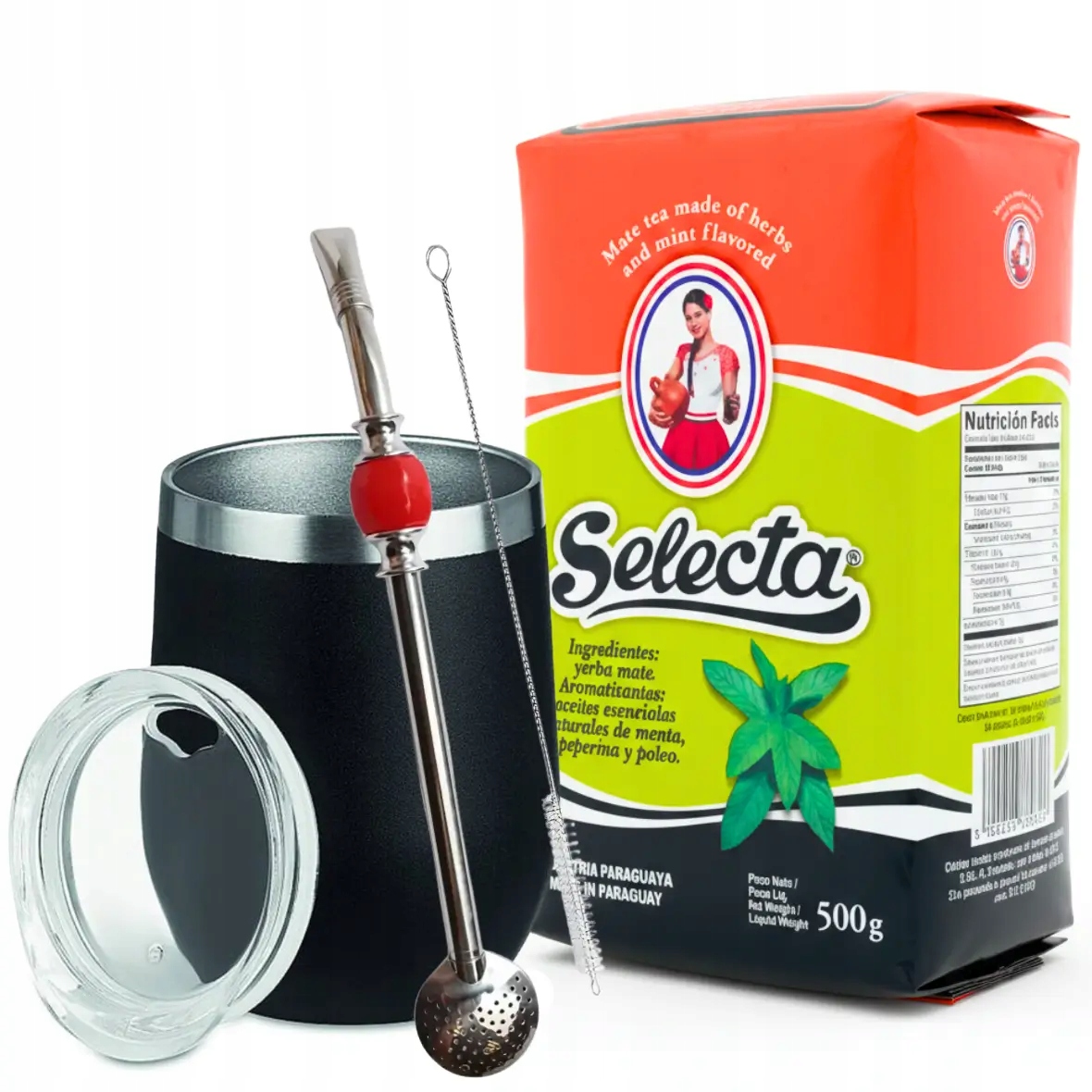 Levně Sada Yerba Mate Selecta Mátová Matero a Bombilla – Na začátek!