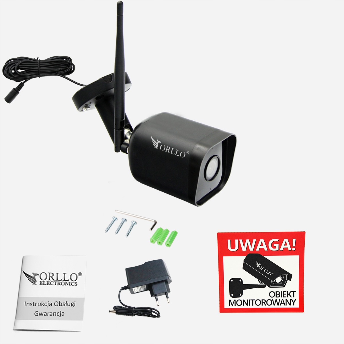 Kamera IP WiFi ZEWNĘTRZNA FULLHD 3Mpx ORLLO E4 PRO Super Jakość + GRATIS Rozmiar przetwornika 1/2