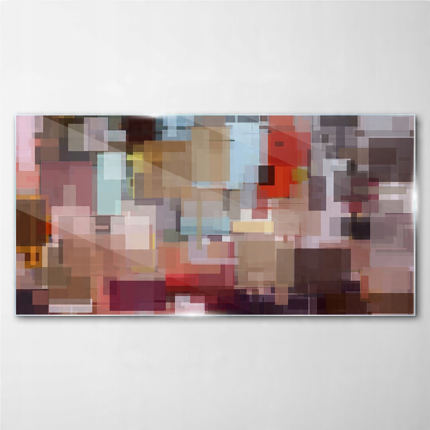 

Obraz szklany na ścianę Kolorowe piksele 140x70 cm