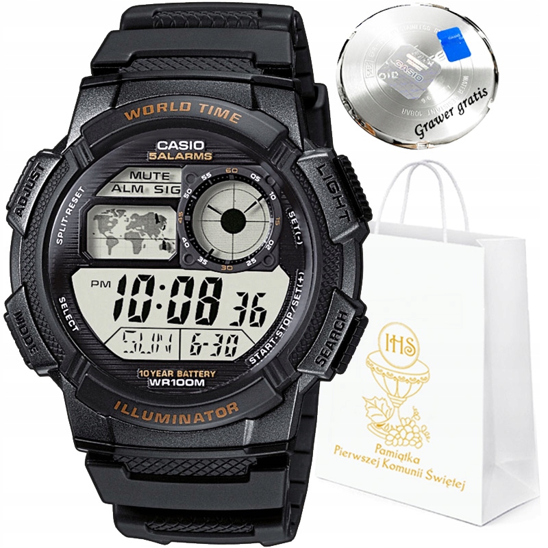 Dětské hodinky Casio Dárek K Přijímání Pro Chlapce vodotěsné +gravírování