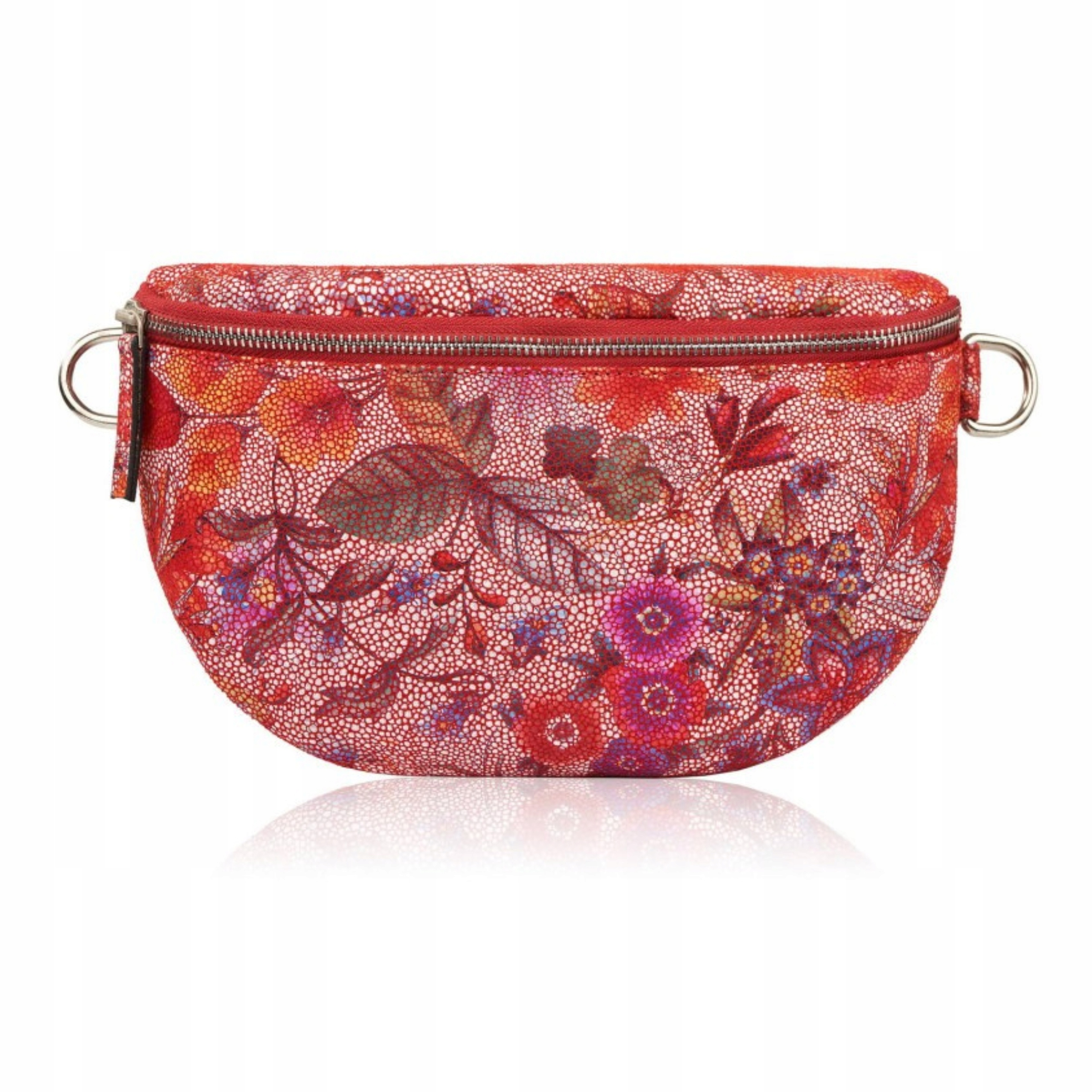 Dámská kožená kabelka Originální Paolo Peruzzi s květinovým vzorem