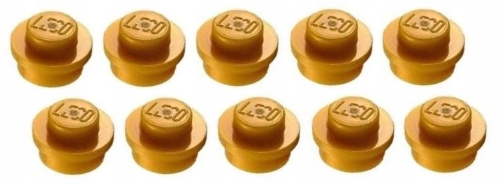 

Lego płytka okrągła 1x1 złoty perł 10szt 4073 6141