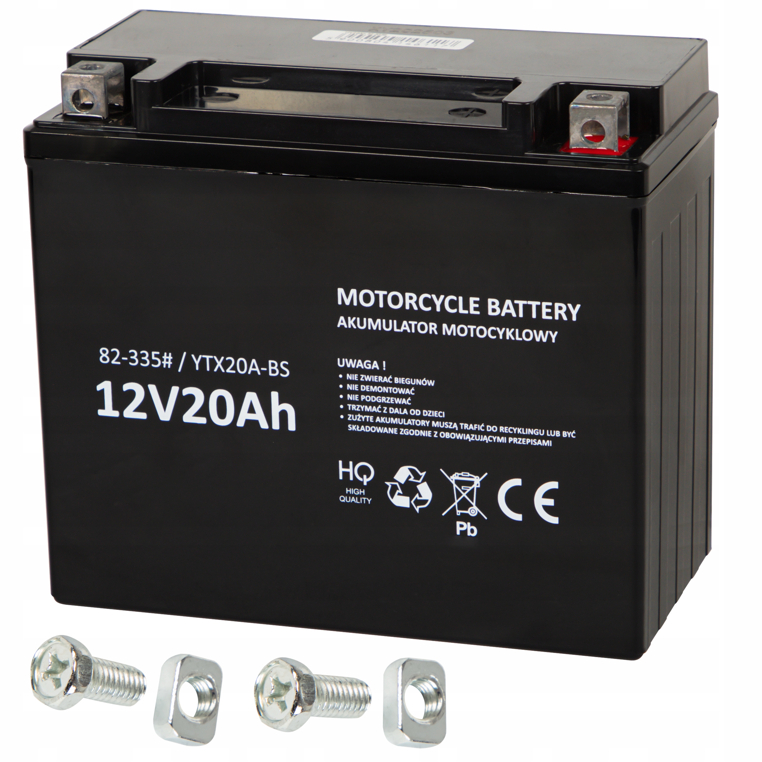 Akumulátor Motocyklový 12V 20Ah Bezúdržbový Skútr Quad Motor Atv