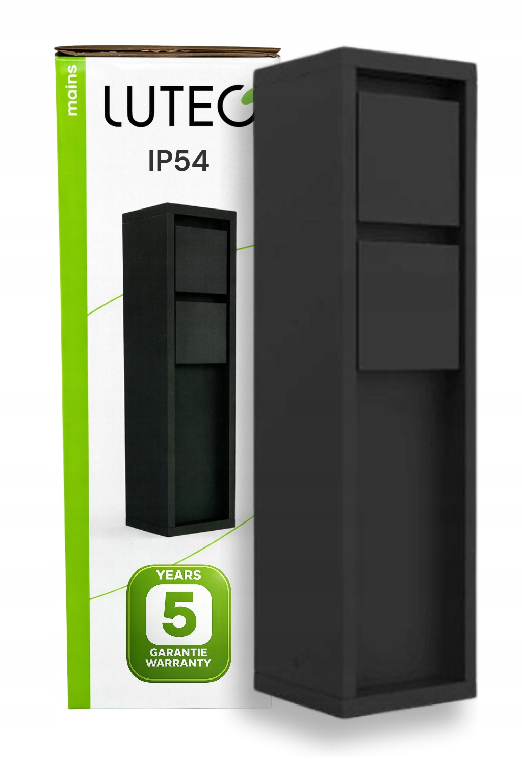 Elektrický sloupek 2xSCHUKO IP54 Černý Lutec Mains