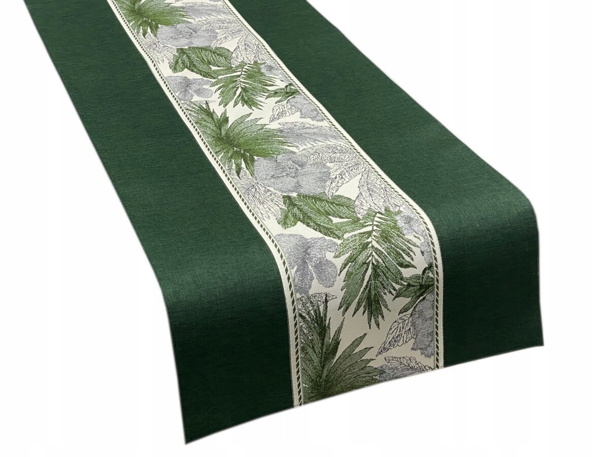 

Bieżnik 40x180 cm zielony podszyty Flora