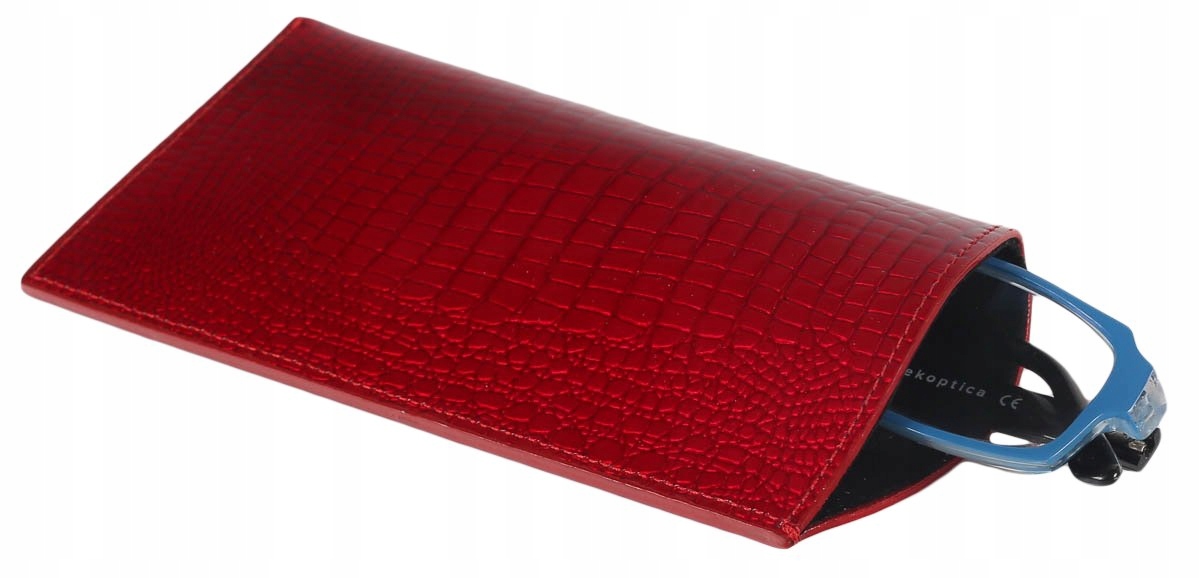 

eleganckie skórzane etui okulary korekcyjne wsuwka