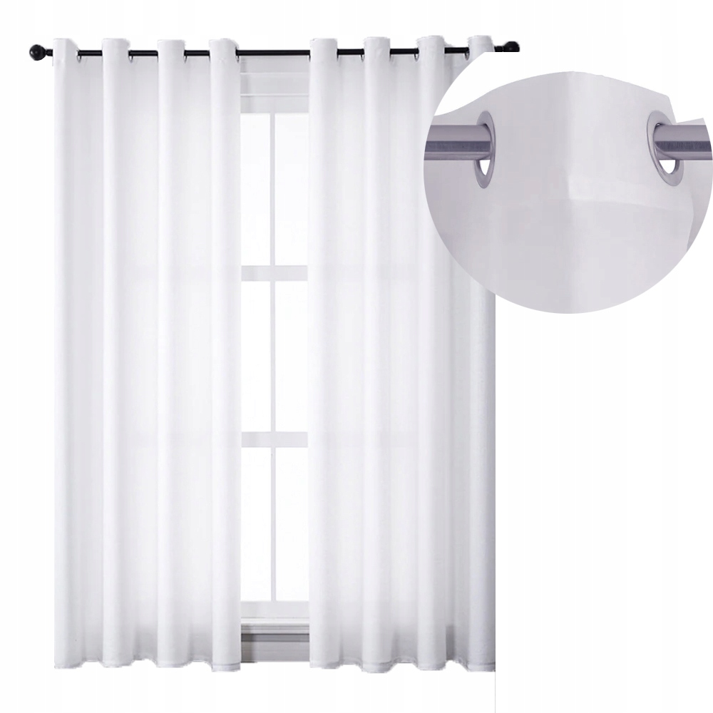 

Firana Woal na przelotkach Gotowa 145X250 woalowa