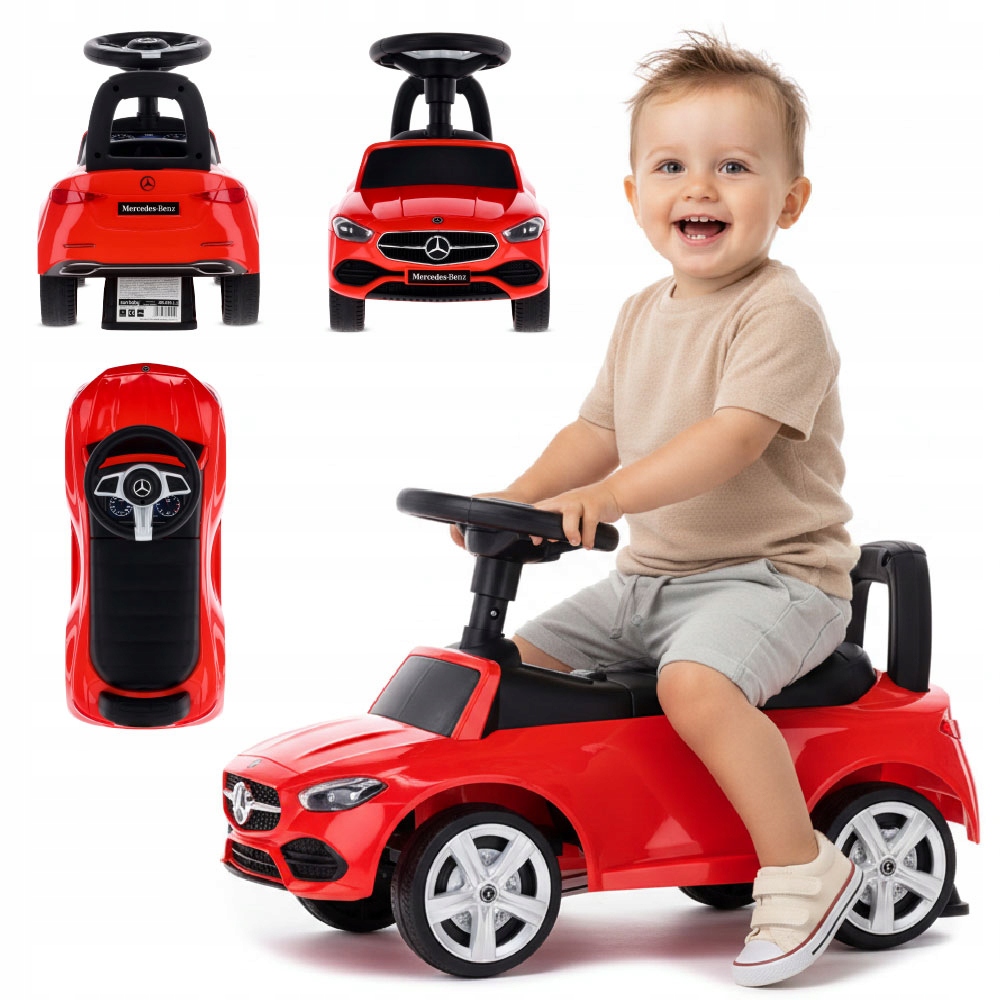 Jeździk Pchacz Chodzik dla dzieci Mercedes C-Class Schowek Dźwięk Oparcie