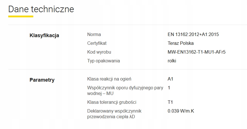 ISOVER WEŁNA MINERALNA UNI-MATA 0,039 12cm Marka Isover