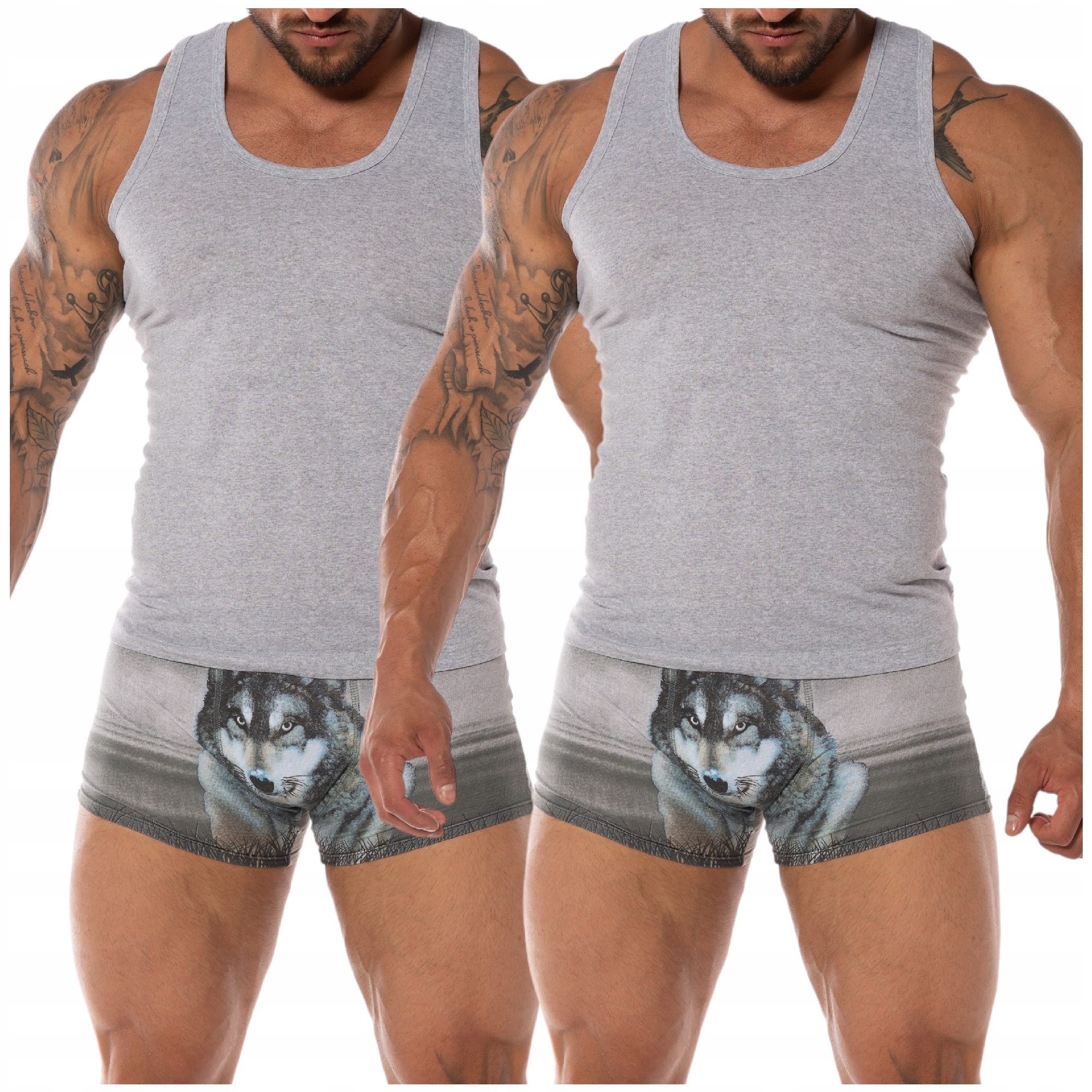 2X Tank Top Koszulka Bez Rękawów Podkoszulka Męska Podkoszulek Szary XL