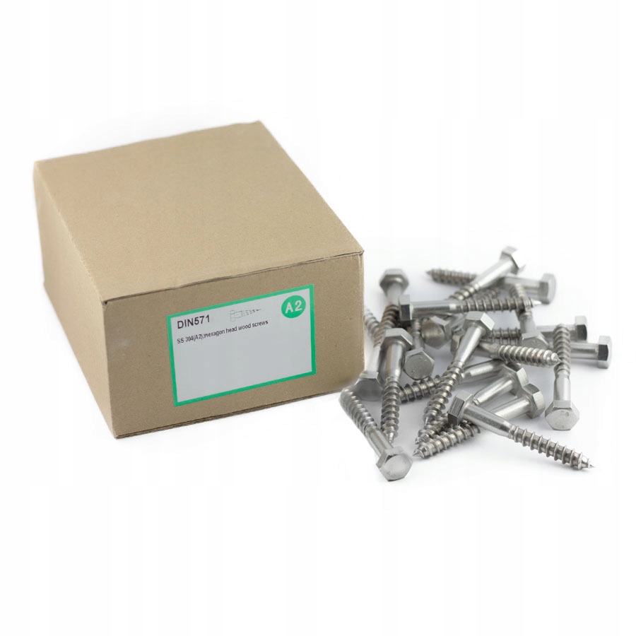 Wkręt do drewna z łbem 6-kątnym, M12X60 50 szt.