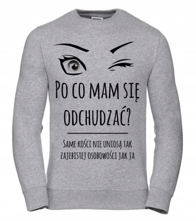 Dámská Mikina Proč bych měla hubnout XL Šedá Dárek Pro Ni Pro něj
