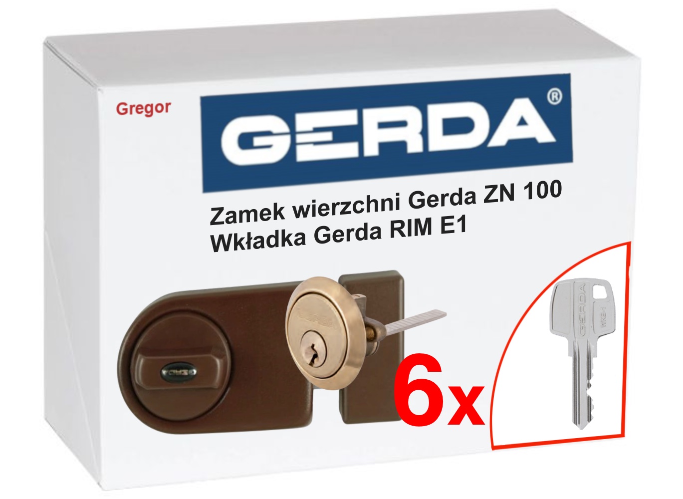 GERDA Tür-Zusatzschloss - ZN100 - weiß