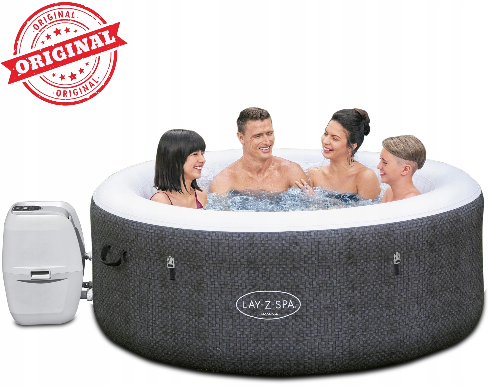 Pripučiamas „JACUZZI SPA“ 4 asmenų hidromasažas „Bestway“ Vidinė spalva - balta