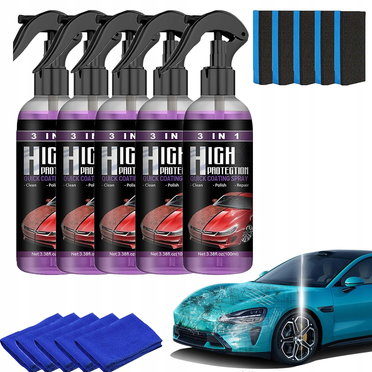 3W1 Polimerowo Ceramiczna Ochrona Lakieru Shine Armor Wosk Ceramiczny Wax
