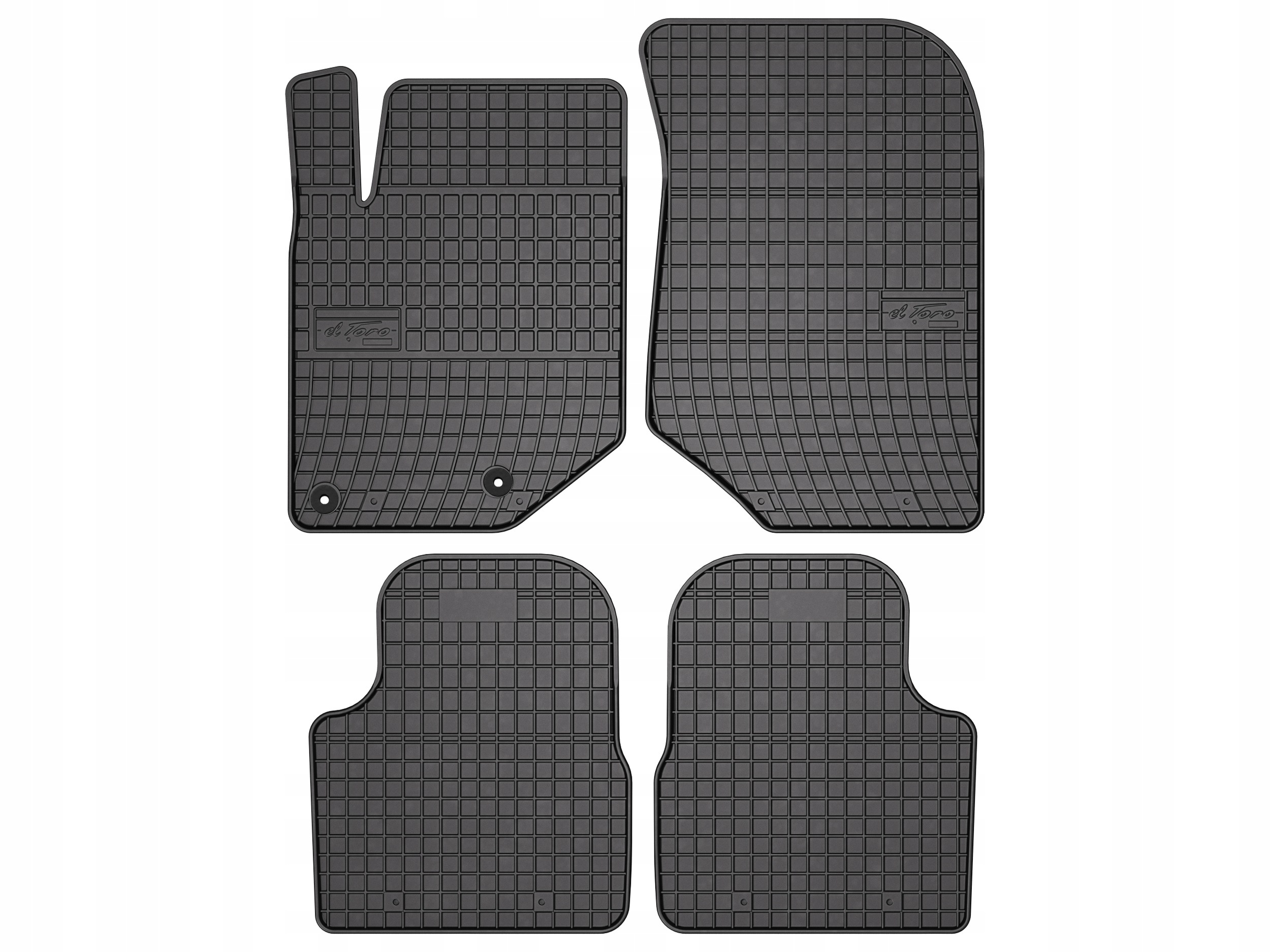 Gumové koberce pro Citroen C4 III od roku 2020, sada 4 ks SolidPRO s okrajem
