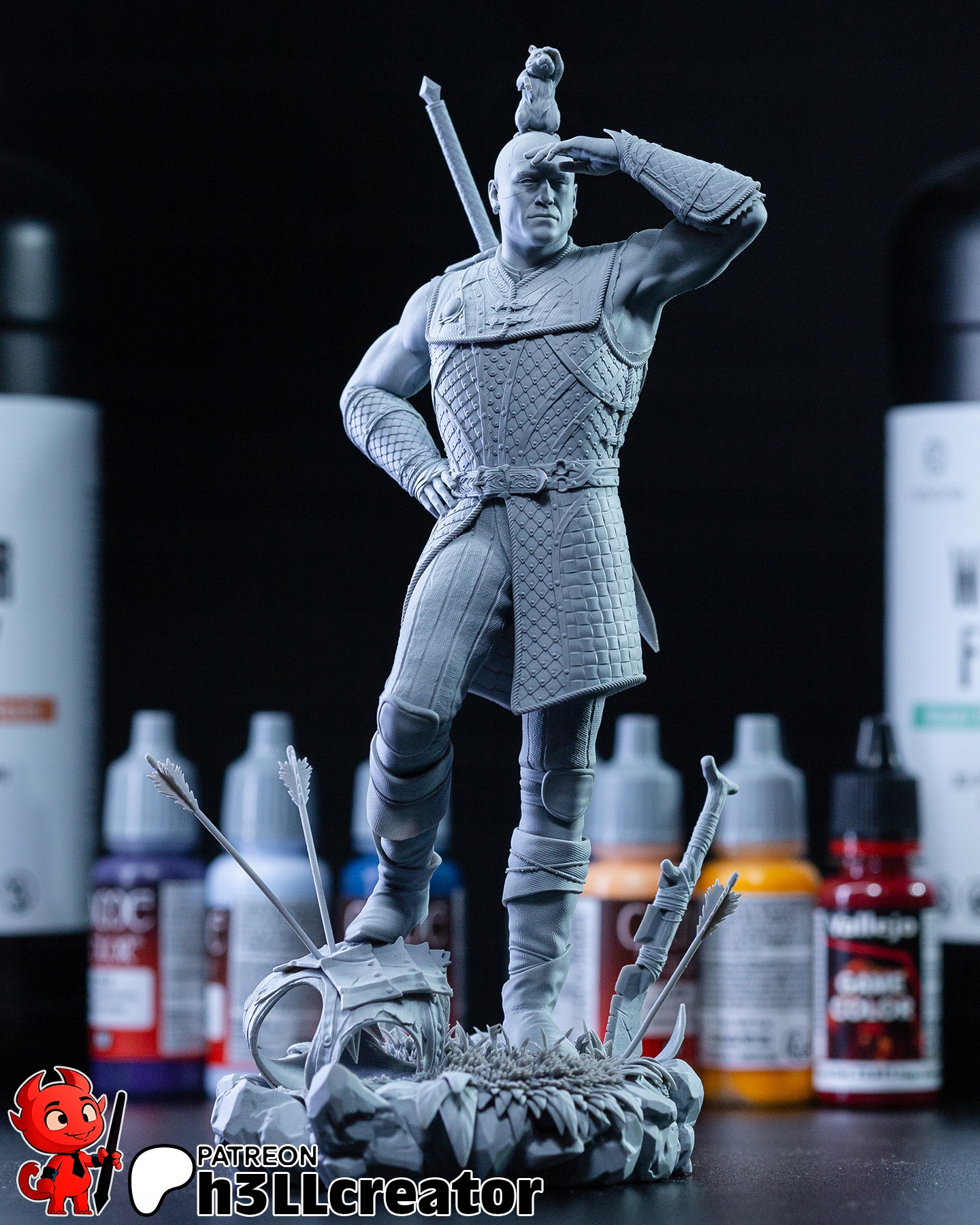 Figurka Minsc and Boo Baldurs Gate 3 h3LL creator 3D tisk 12K