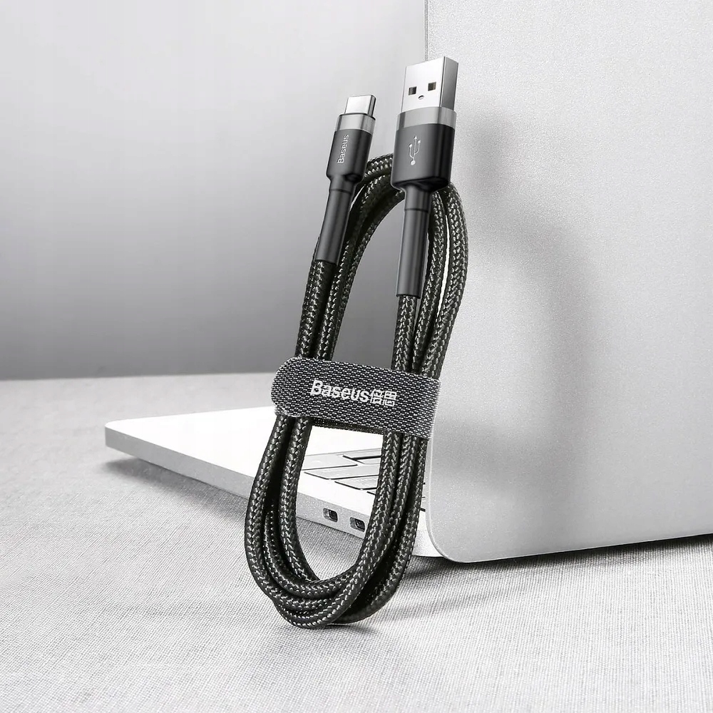 BASEUS KABEL USB TYPE-C USB-C SZYBKI 3A 1M OPLOT Konstrukcja oplot