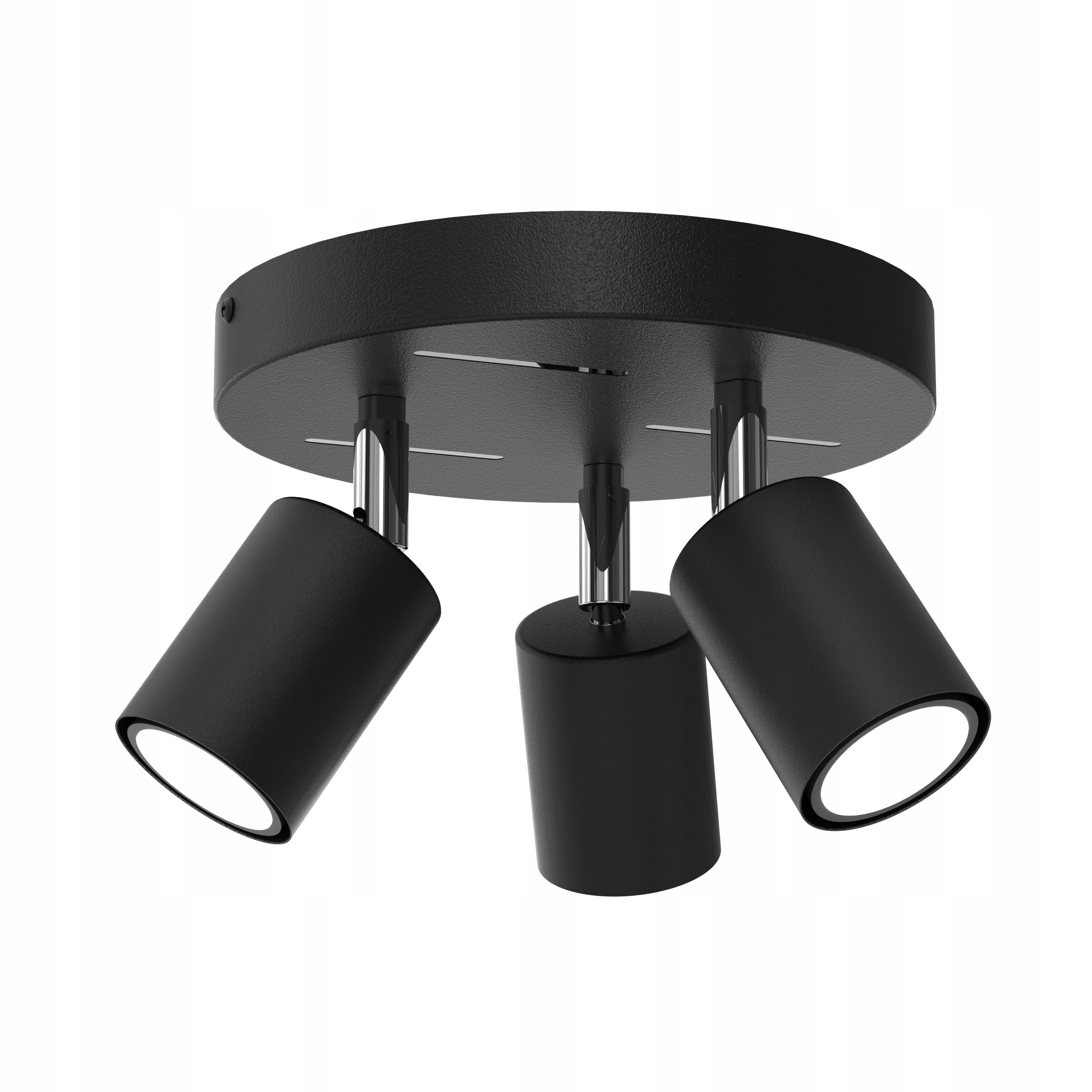 Lampa sufitowa plafon listwa regulowane 3x GU10 czarna chrom