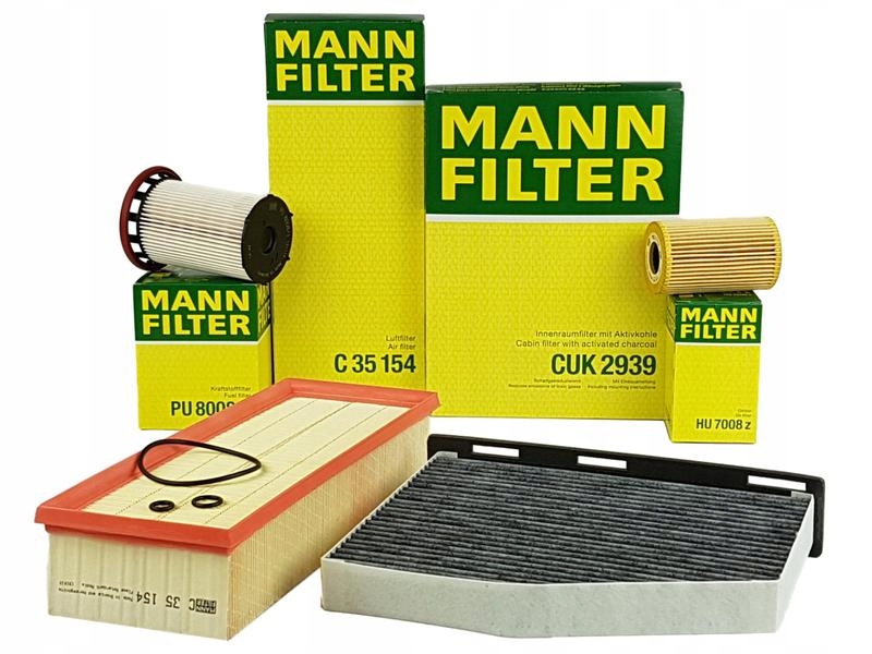 Sada filtrů Mann-Filter pro kabinový filtr, olej, palivo, vzduch