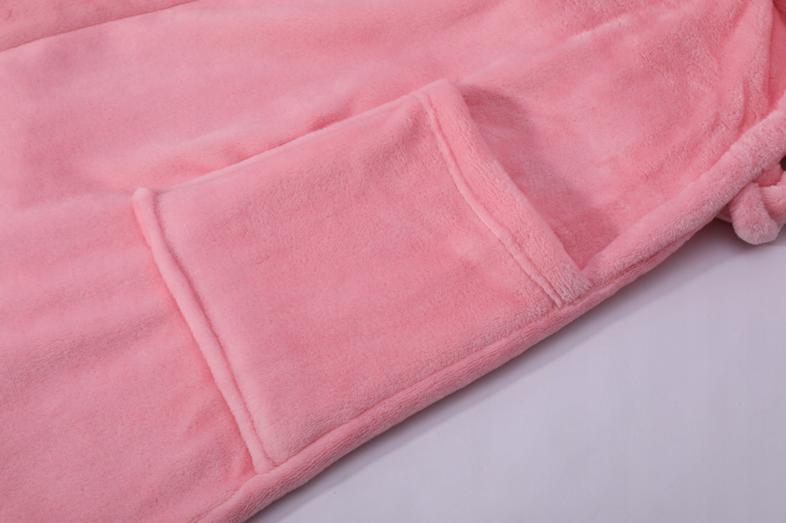 CIEPŁY SZLAFROK PODOMKA Z KAPTUREM MIĘKKI L/XL Wzór dominujący bez wzoru