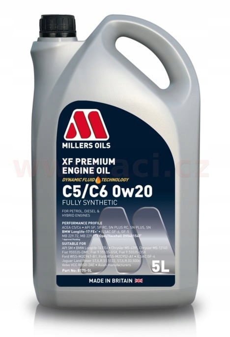 Millers Oils Xf Premium C5/C6 0w20 5 l 81755