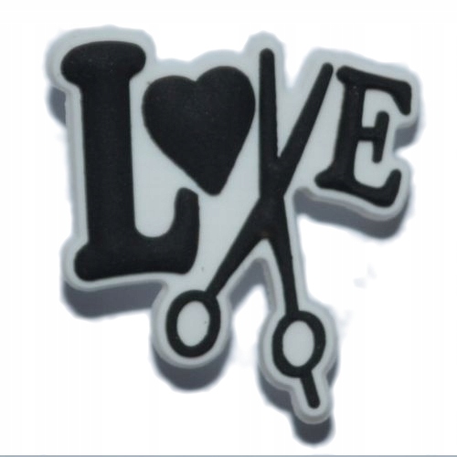 

Pozostałe -Przypinka - love nożyczki - 3295